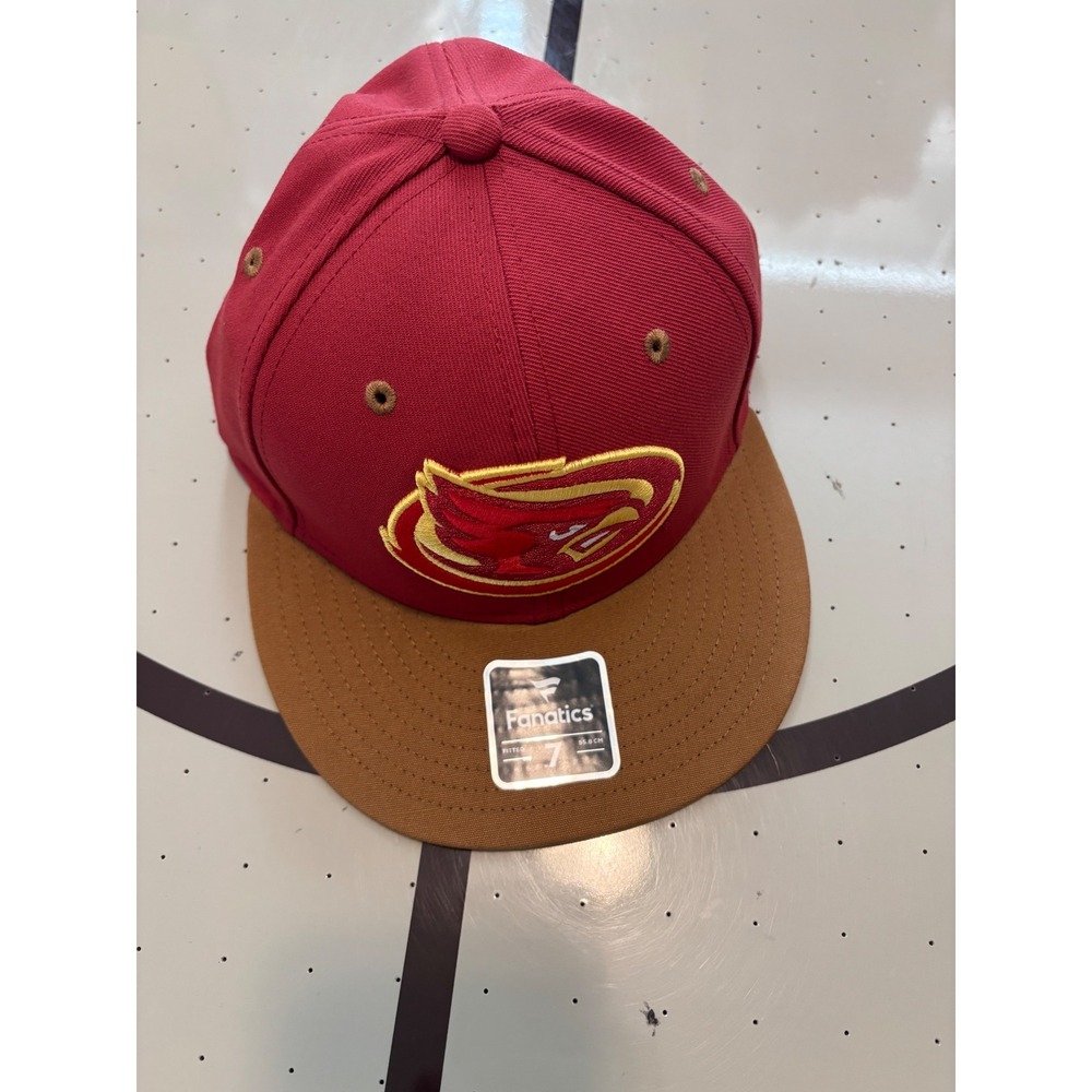 Fanatics Iowa State Cyclones Fitted Hat Size 7 Garnet Brown ISU NOBO 0ETX Cap